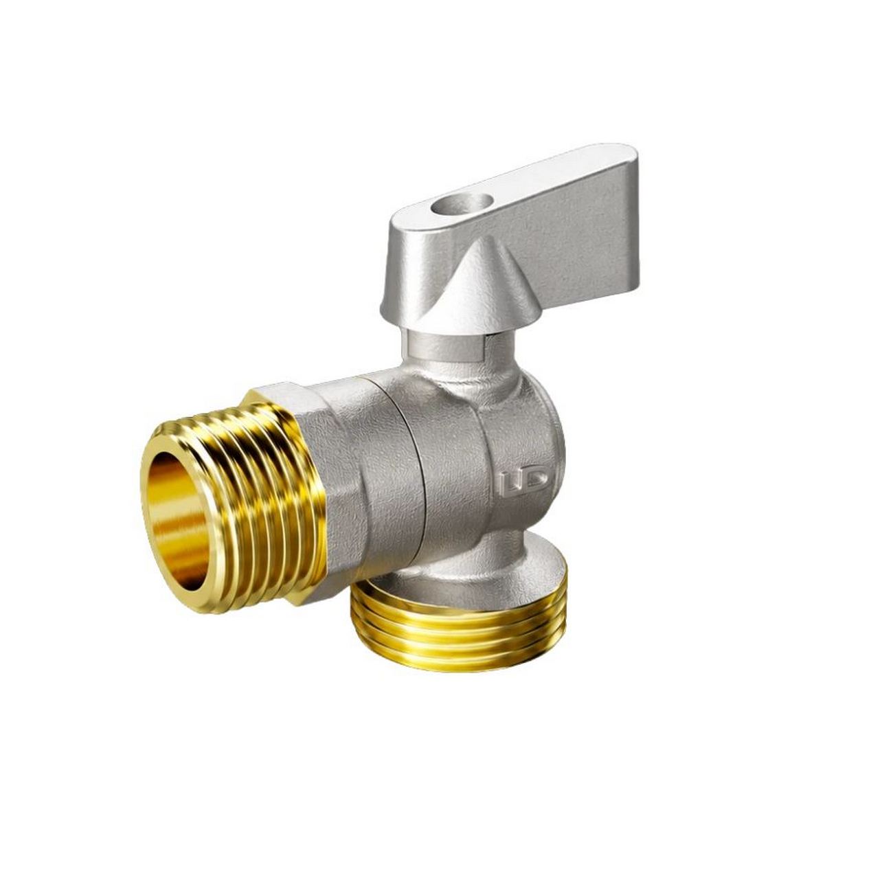 КРАН УГЛОВОЙ для с/м   1/2"х3/4"  НР-НР  хром  LD Pride 46.15/20.Н-Н.У.Ф Ду15х20 Ру16 в упаковке